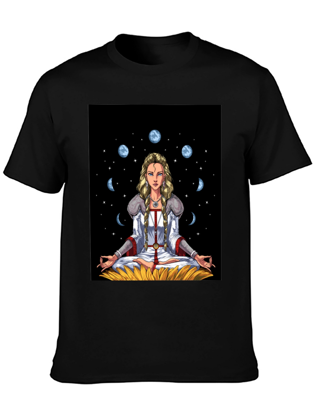 Celestial Moon Phase Yoga T-Shirt