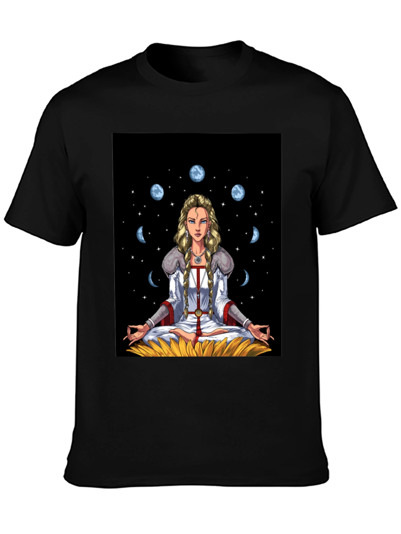 Celestial Moon Phase Yoga T-Shirt