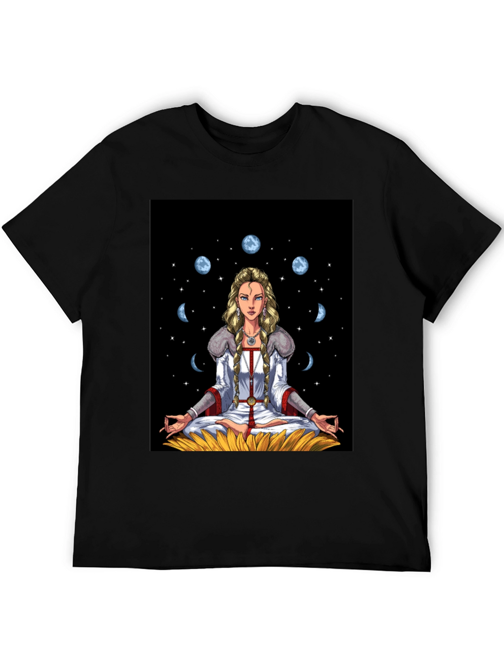 Celestial Moon Phase Yoga T-Shirt