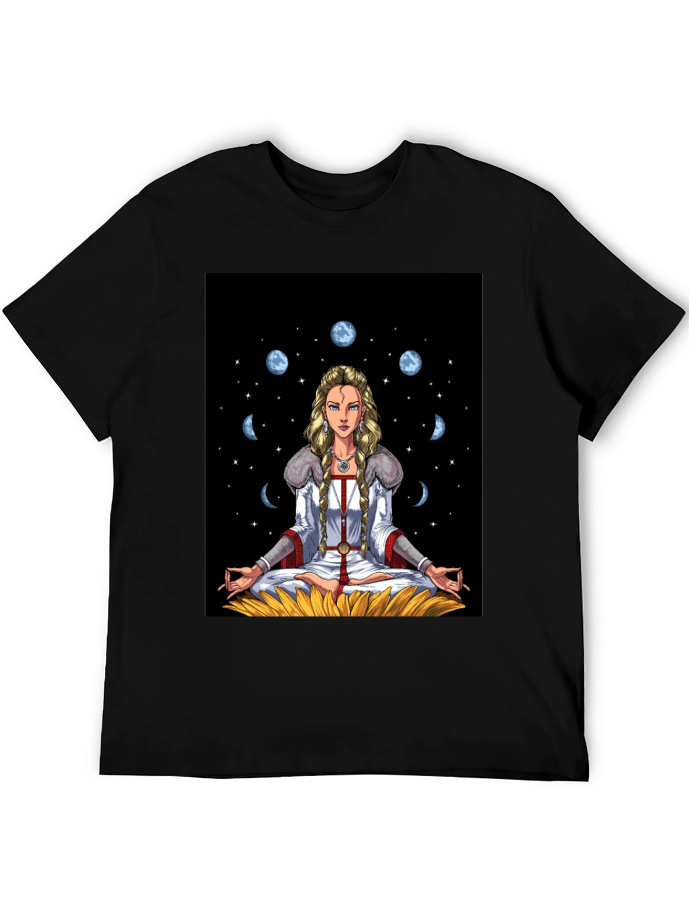 Celestial Moon Phase Yoga T-Shirt