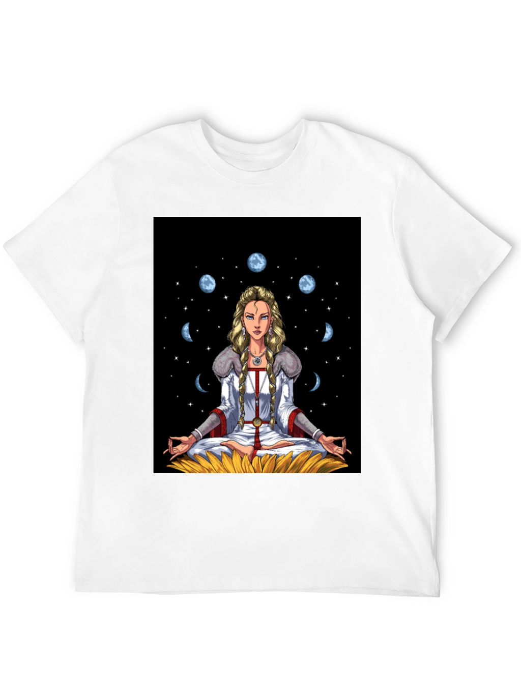 Celestial Moon Phase Yoga T-Shirt