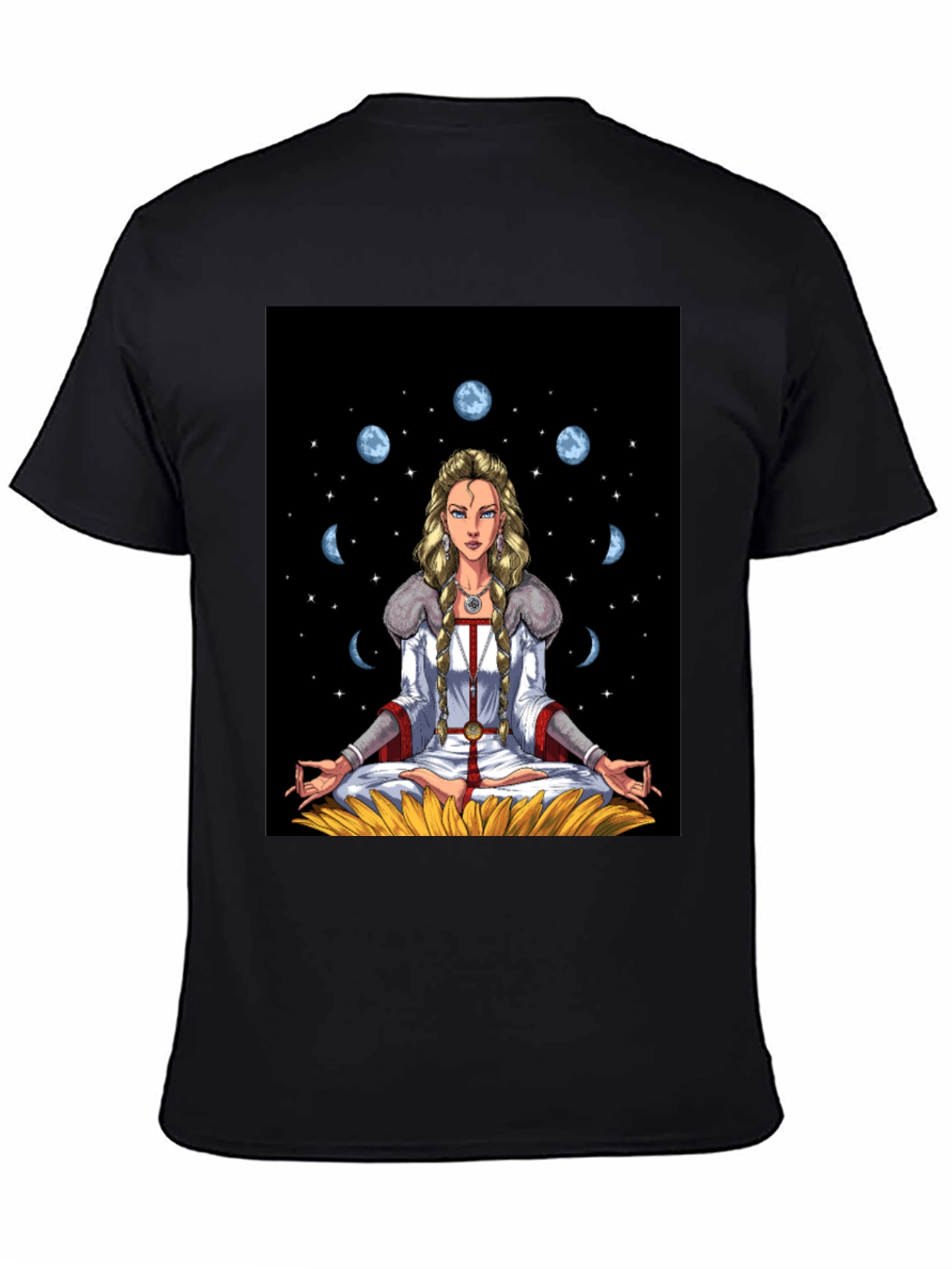 Celestial Moon Phase Yoga T-Shirt