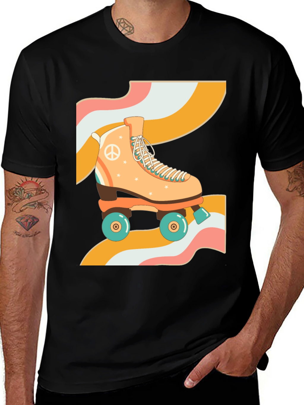 Retro Roller Skate T-Shirt - Groovy 70s Vibes!