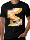 Retro Roller Skate T-Shirt - Groovy 70s Vibes!