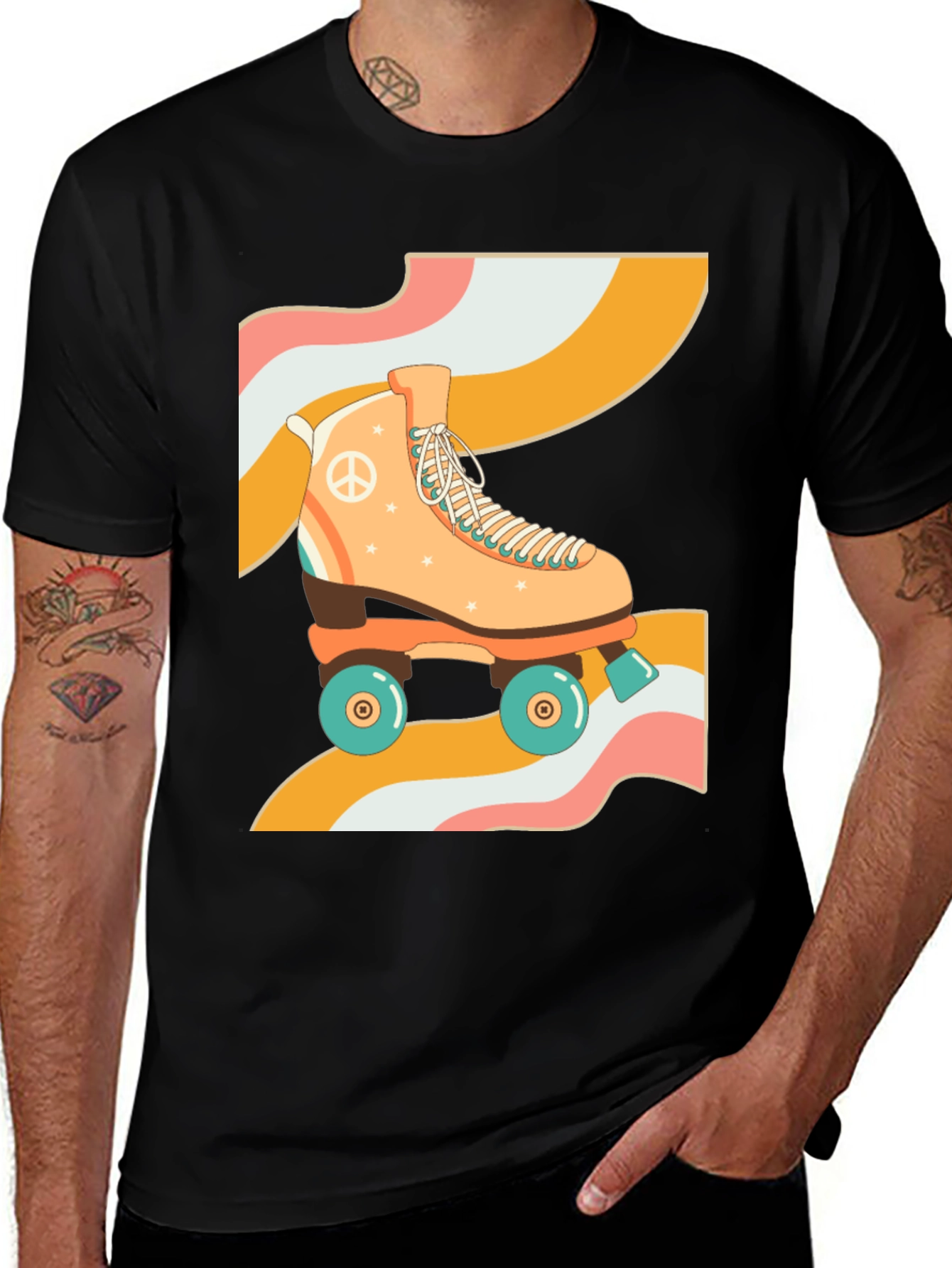 Retro Roller Skate T-Shirt - Groovy 70s Vibes!