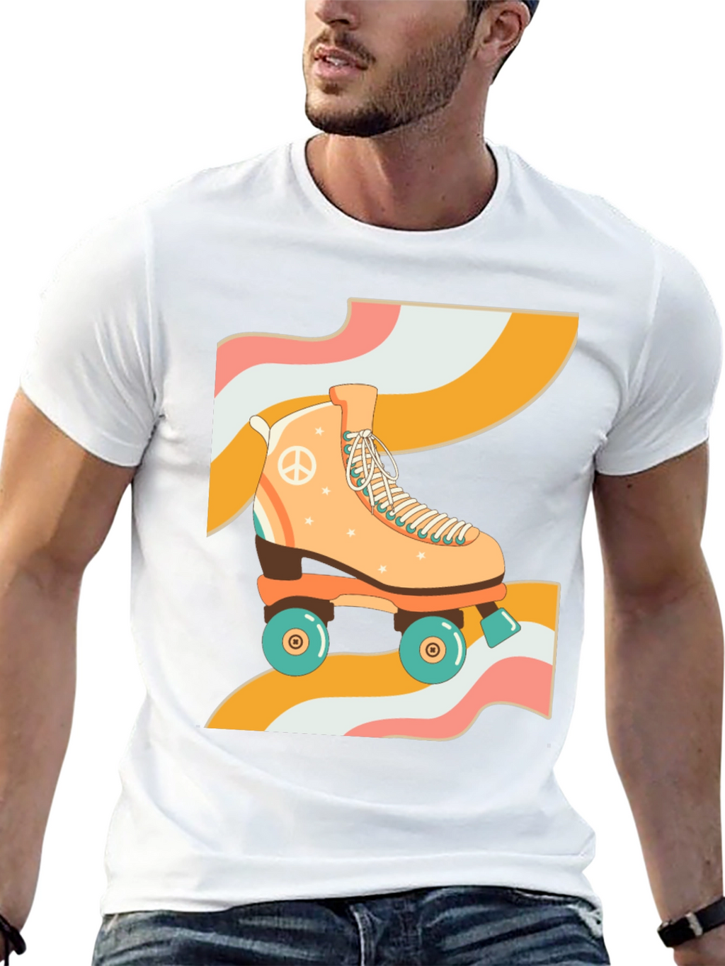 Retro Roller Skate T-Shirt - Groovy 70s Vibes!
