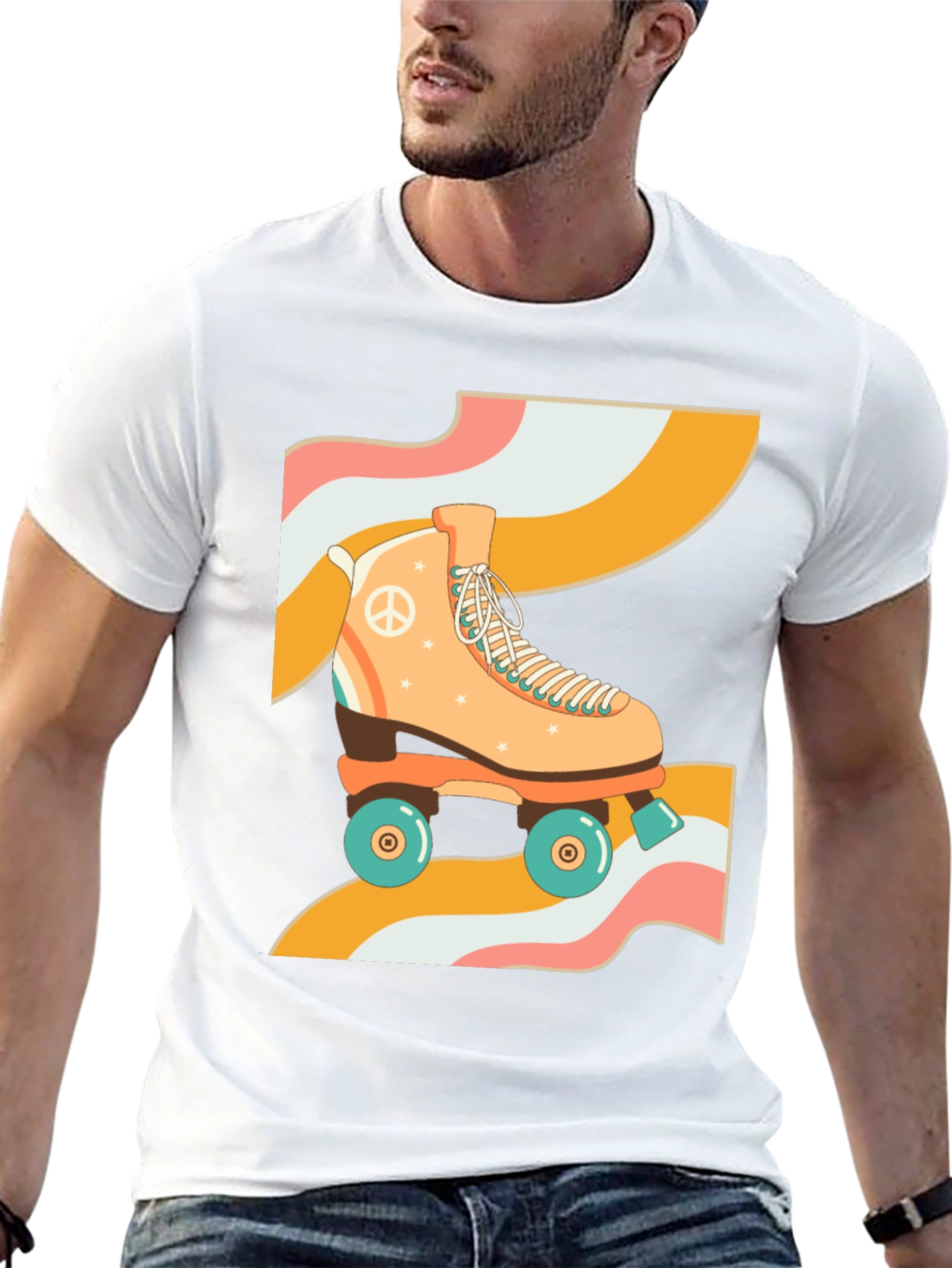 Retro Roller Skate T-Shirt - Groovy 70s Vibes!