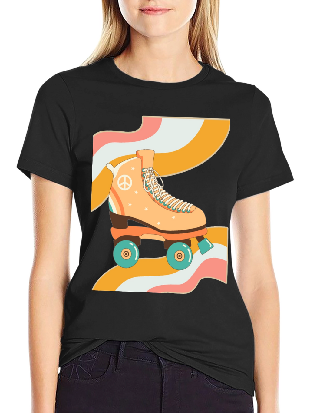 Retro Roller Skate T-Shirt - Groovy 70s Vibes!