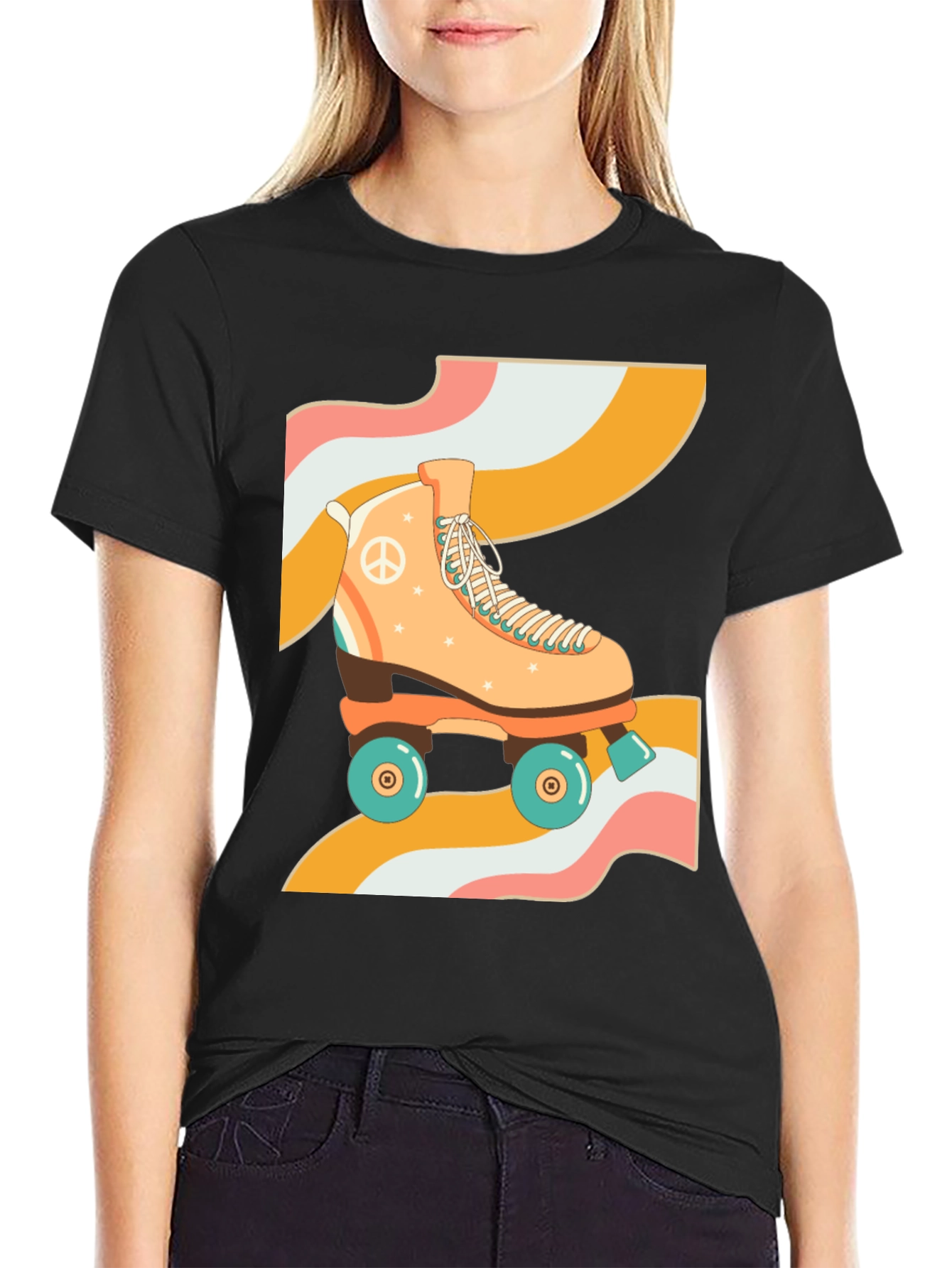 Retro Roller Skate T-Shirt - Groovy 70s Vibes!