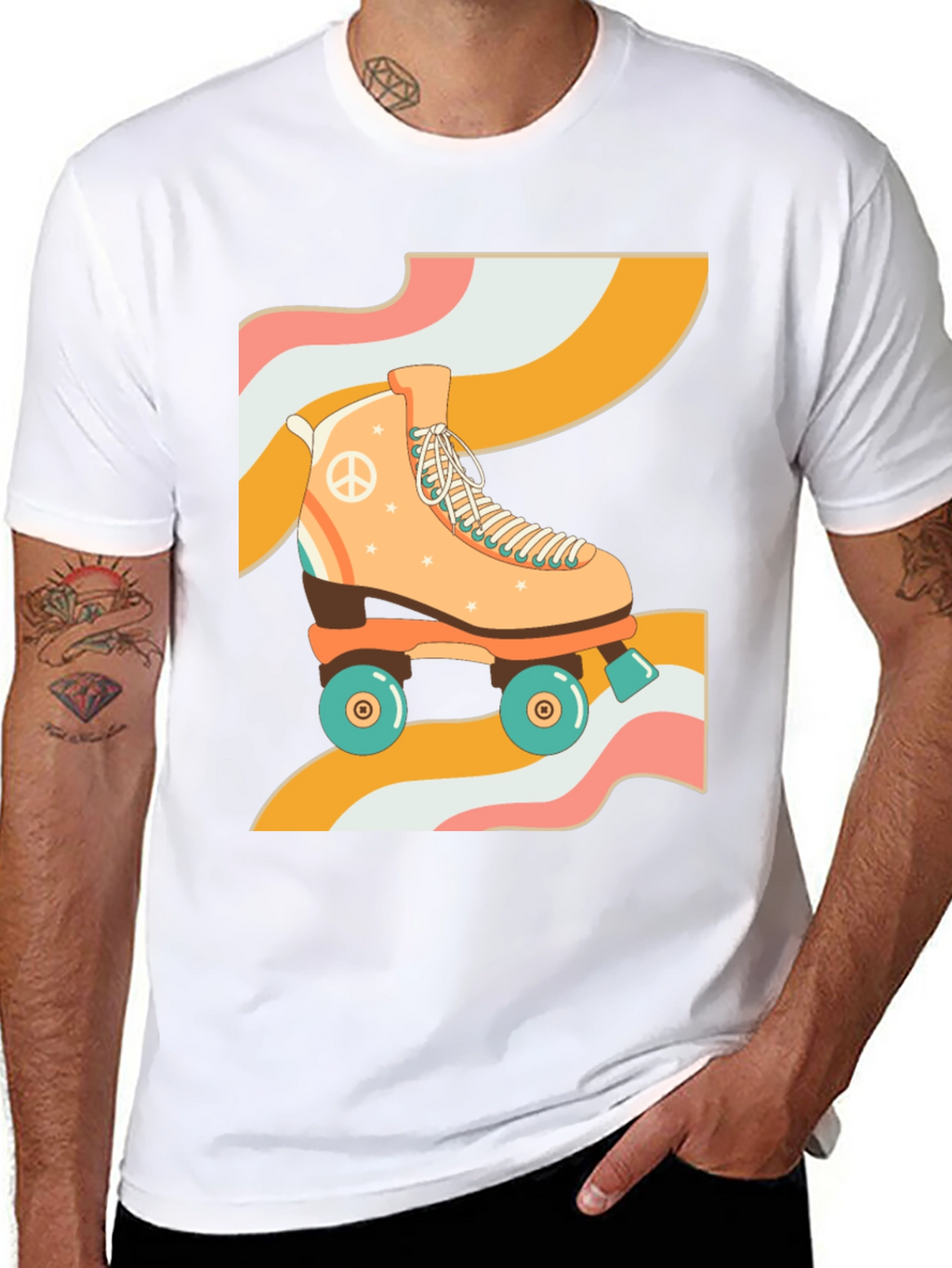 Retro Roller Skate T-Shirt - Groovy 70s Vibes!