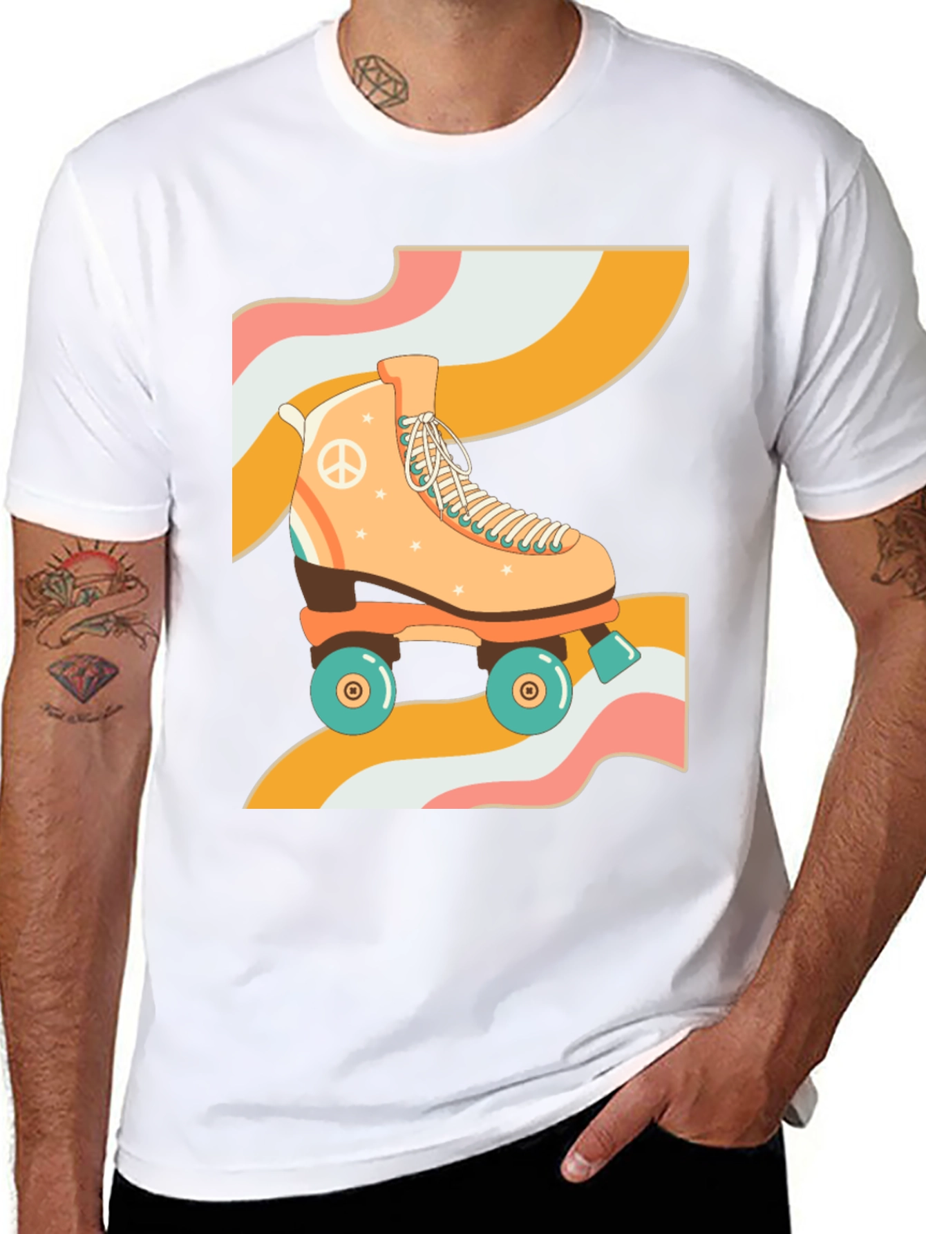Retro Roller Skate T-Shirt - Groovy 70s Vibes!
