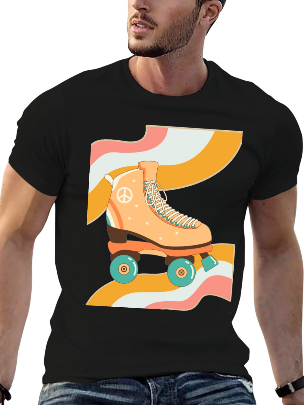 Retro Roller Skate T-Shirt - Groovy 70s Vibes!