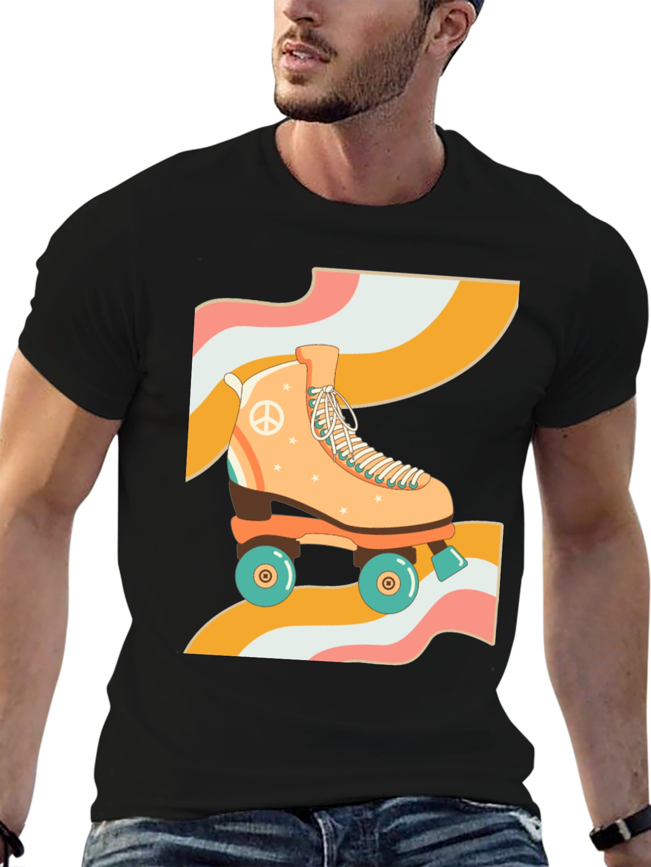 Retro Roller Skate T-Shirt - Groovy 70s Vibes!