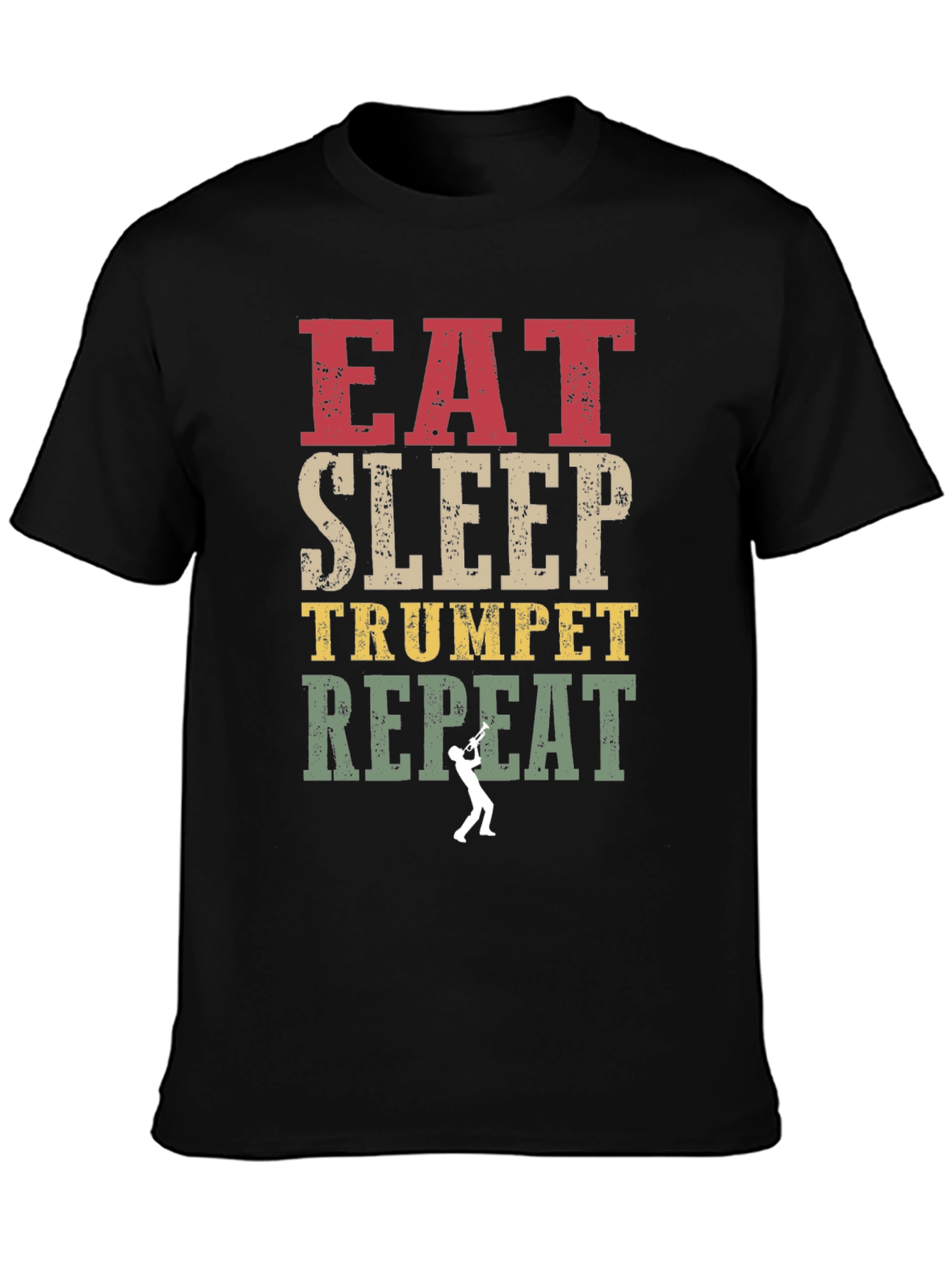 Eat Sleep Trumpet Repeat Graphic Tee