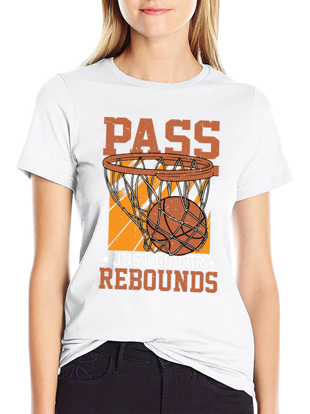 Pass Rebounds Graphic Tee Basketball Lover