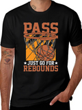 Pass Rebounds Graphic Tee Basketball Lover