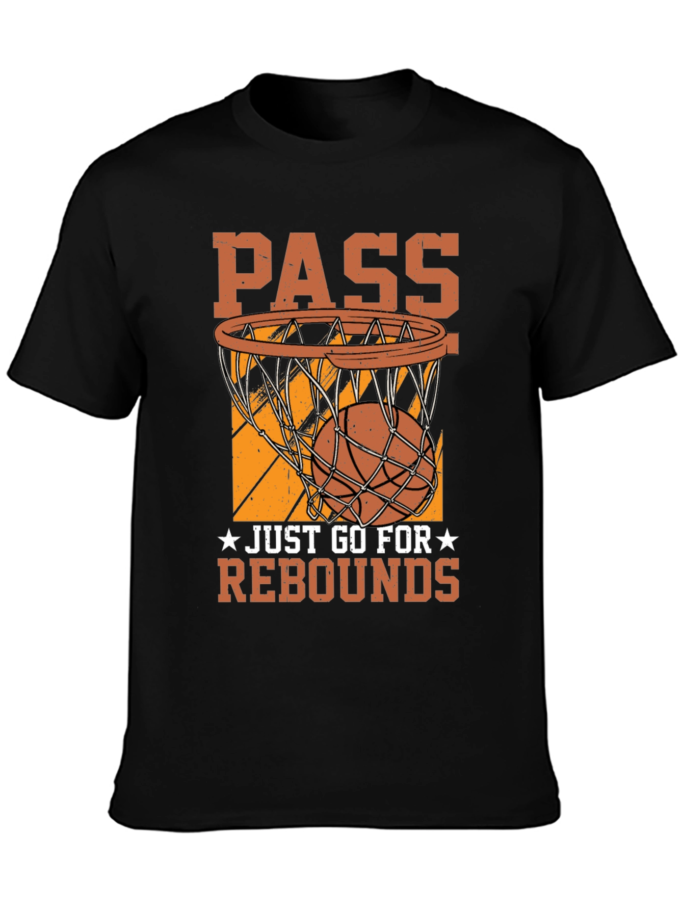 Pass Rebounds Graphic Tee Basketball Lover