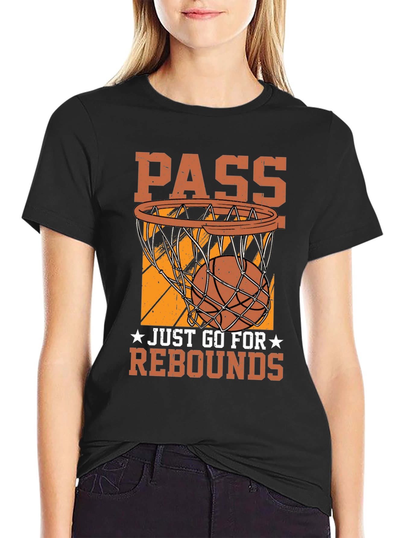 Pass Rebounds Graphic Tee Basketball Lover