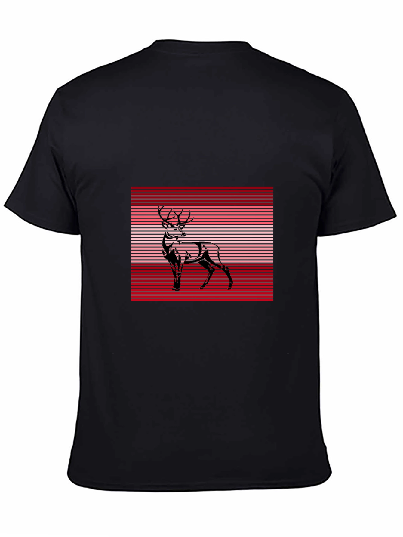 Deer Graphic Tee - Stylish Black T-Shirt