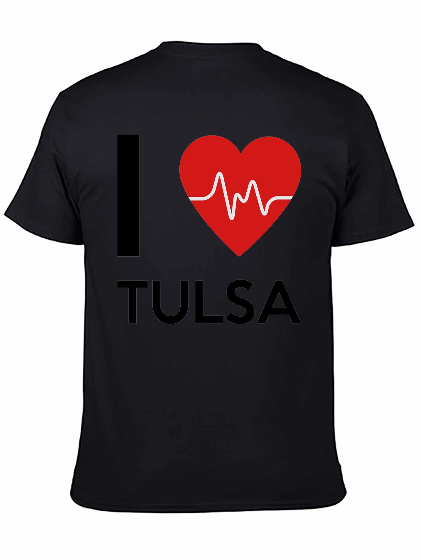 I Heart Tulsa Graphic T-Shirt - Mens Black Tee