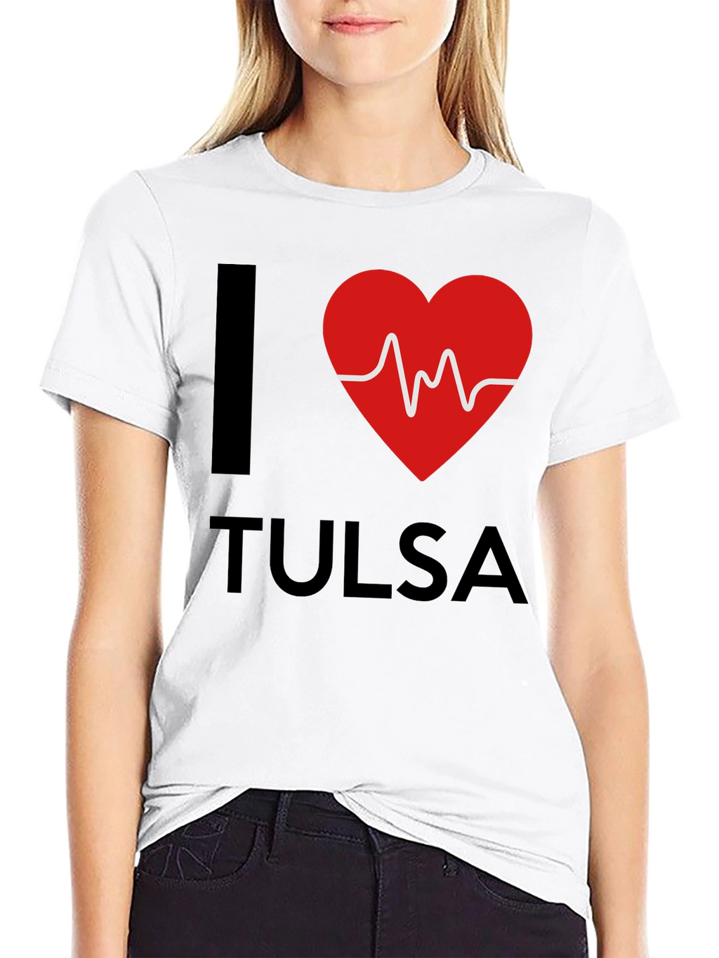 I Heart Tulsa Graphic T-Shirt - Mens Black Tee