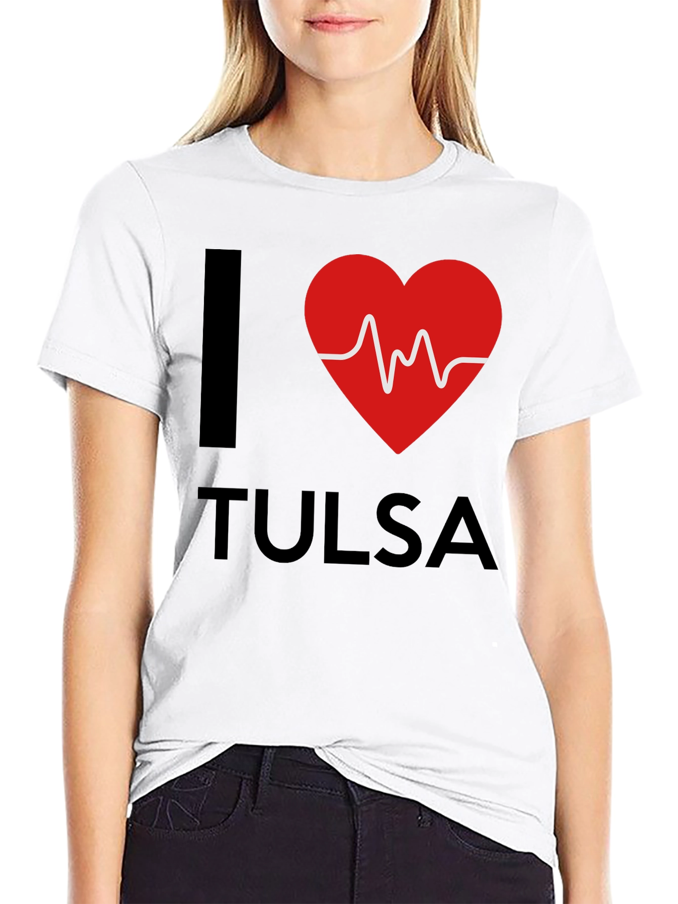 I Heart Tulsa Graphic T-Shirt - Mens Black Tee