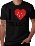 I Heart Tulsa Graphic T-Shirt - Mens Black Tee