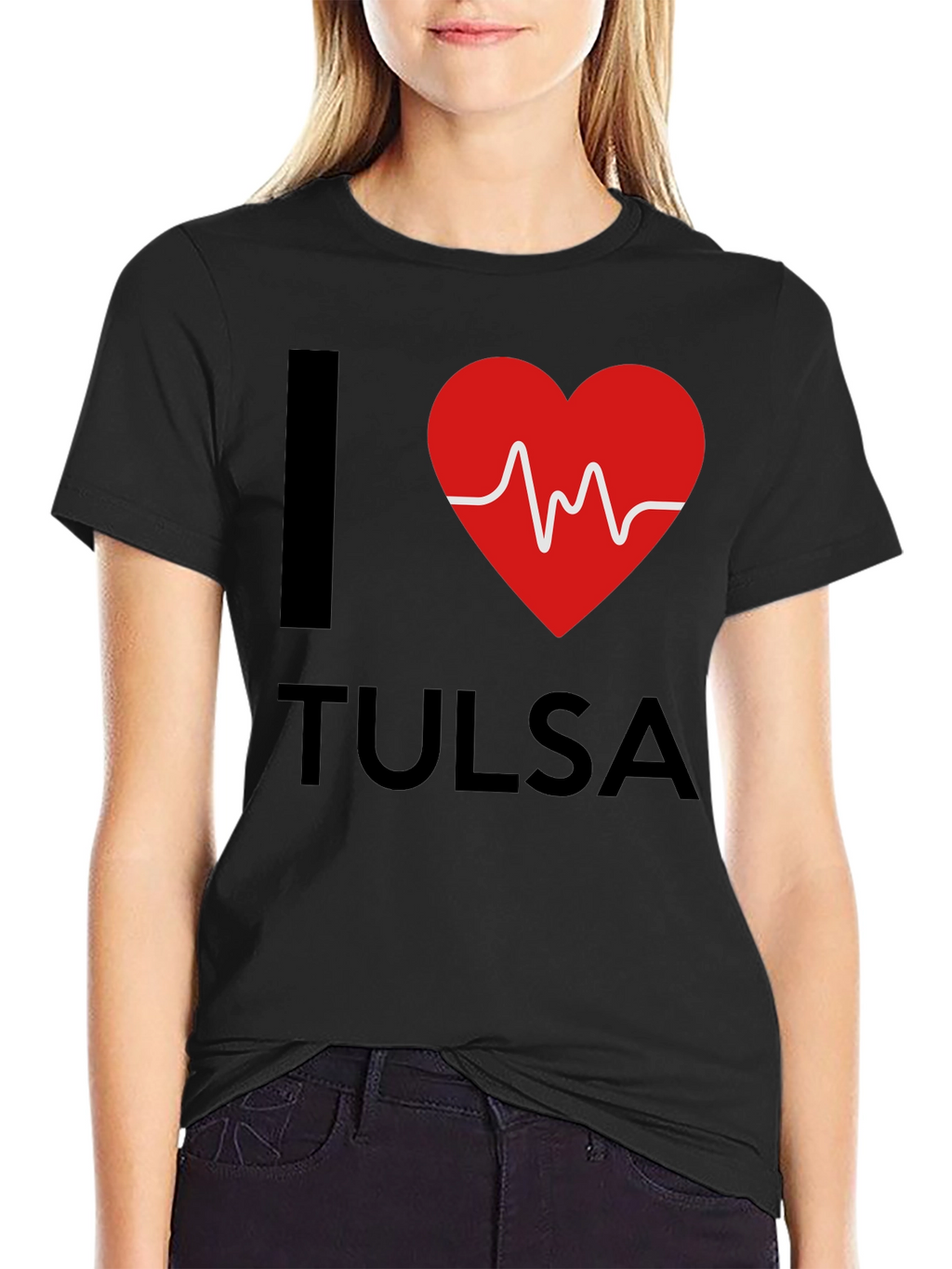 I Heart Tulsa Graphic T-Shirt - Mens Black Tee