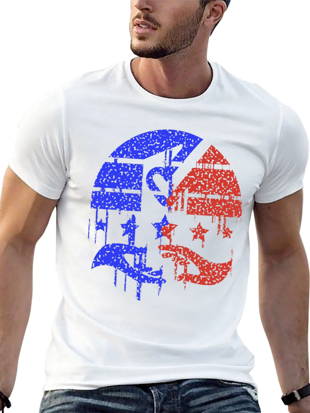 Patriotic Distressed Graphic T-Shirt