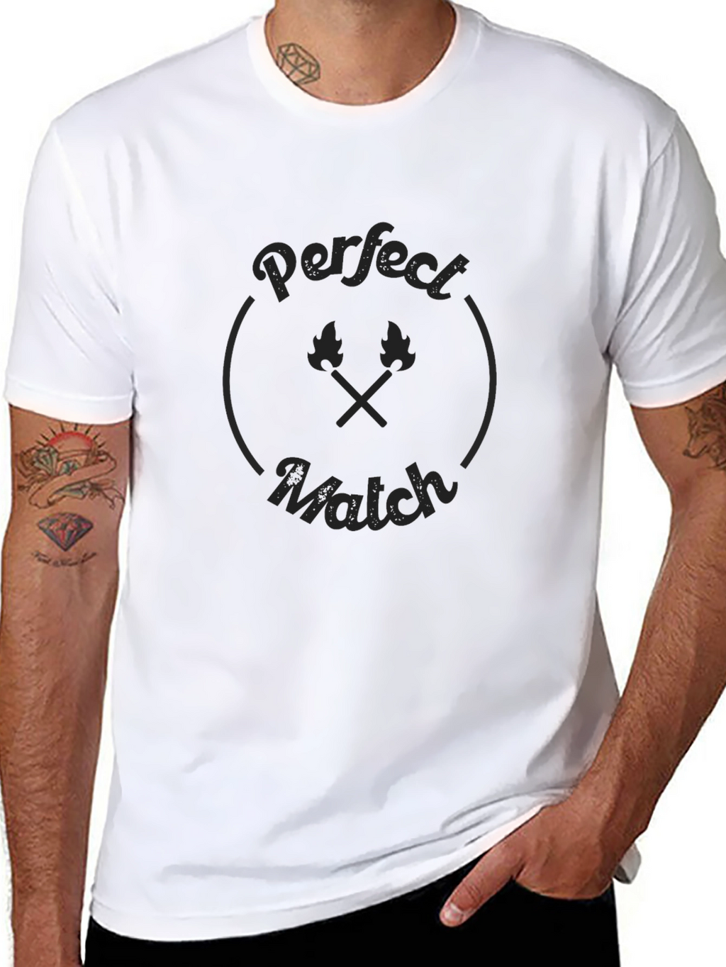 Perfect Match Graphic Tee - Classic Black