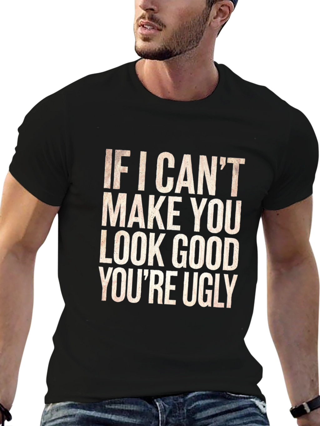 Funny Sarcastic Black Graphic Tee - Youre Ugly