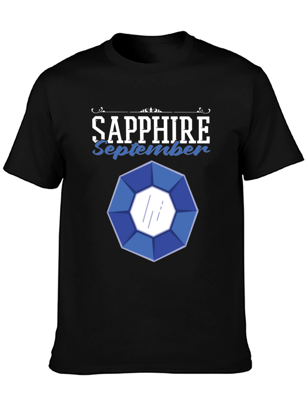 Sapphire September Gemstone Graphic T-Shirt