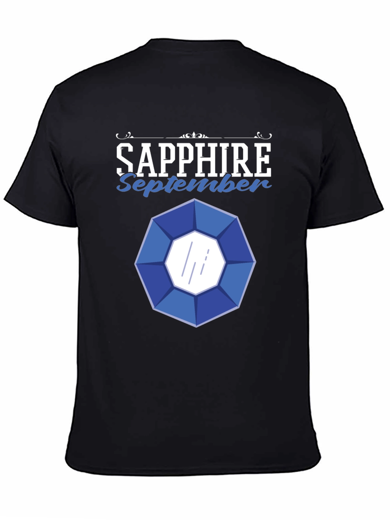 Sapphire September Gemstone Graphic T-Shirt