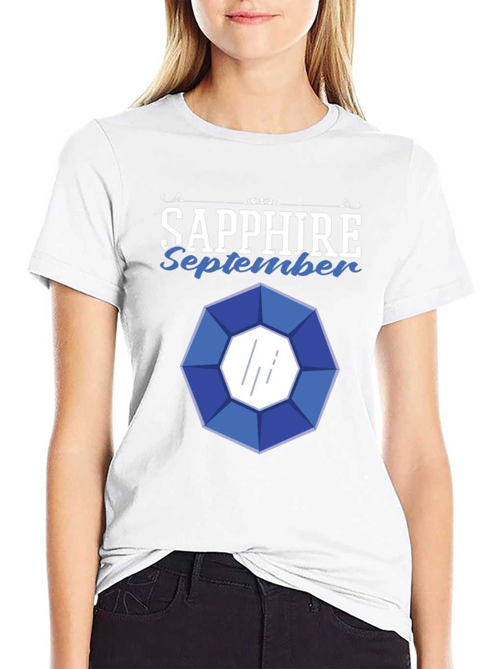 Sapphire September Gemstone Graphic T-Shirt
