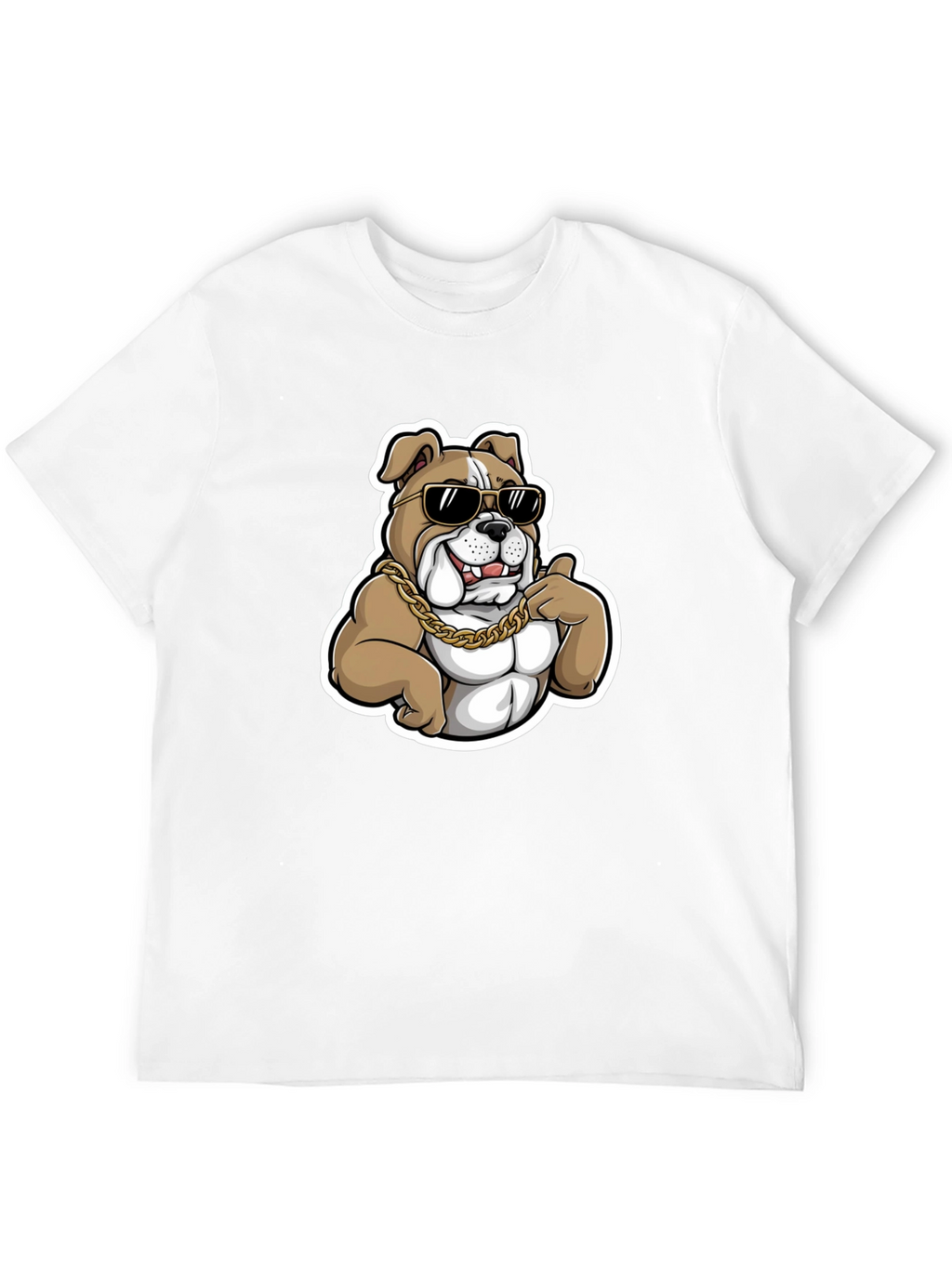 Cool Bulldog T-Shirt - Black Cotton Blend