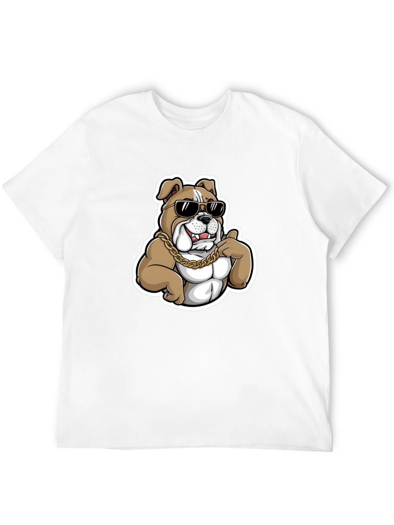 Cool Bulldog T-Shirt - Black Cotton Blend