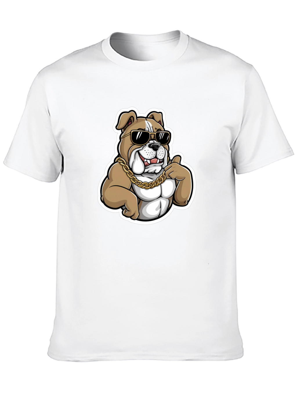 Cool Bulldog T-Shirt - Black Cotton Blend