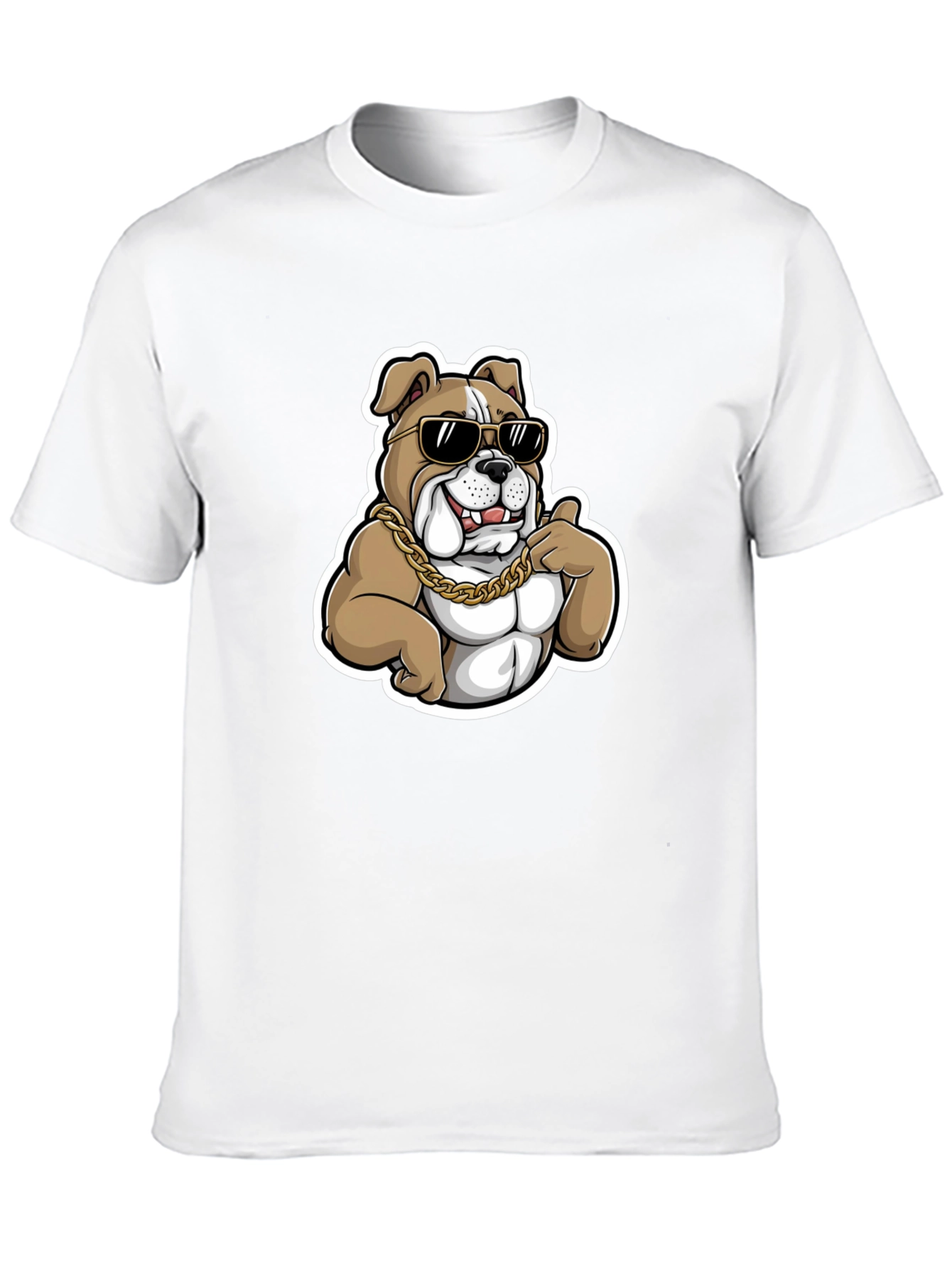 Cool Bulldog T-Shirt - Black Cotton Blend