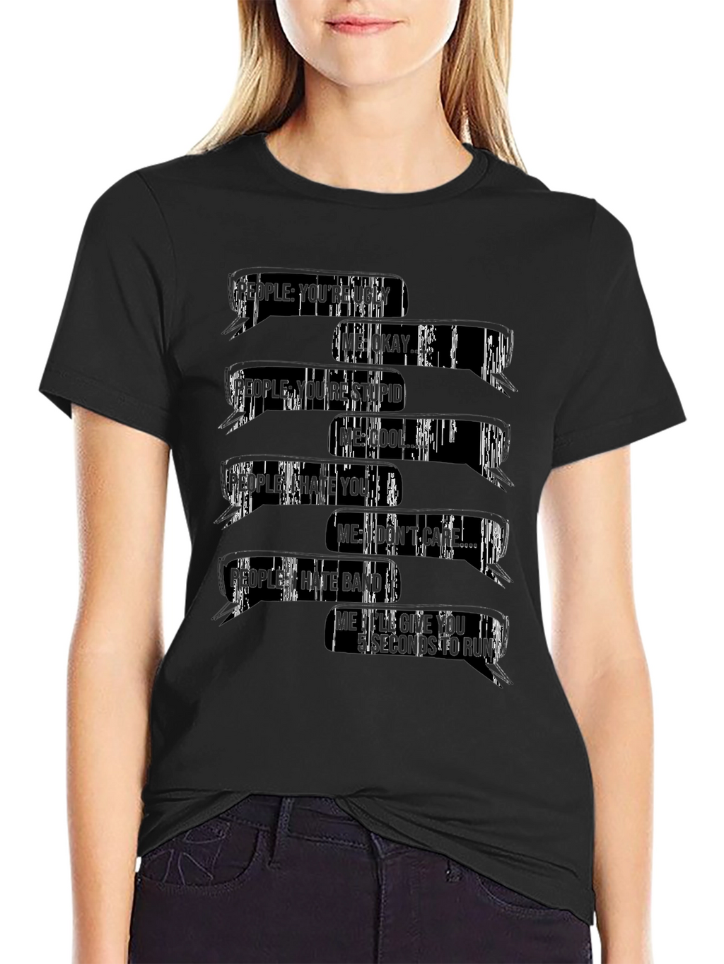 Sarcastic Graphic Tee - Rude But Tolerable T-Shirt