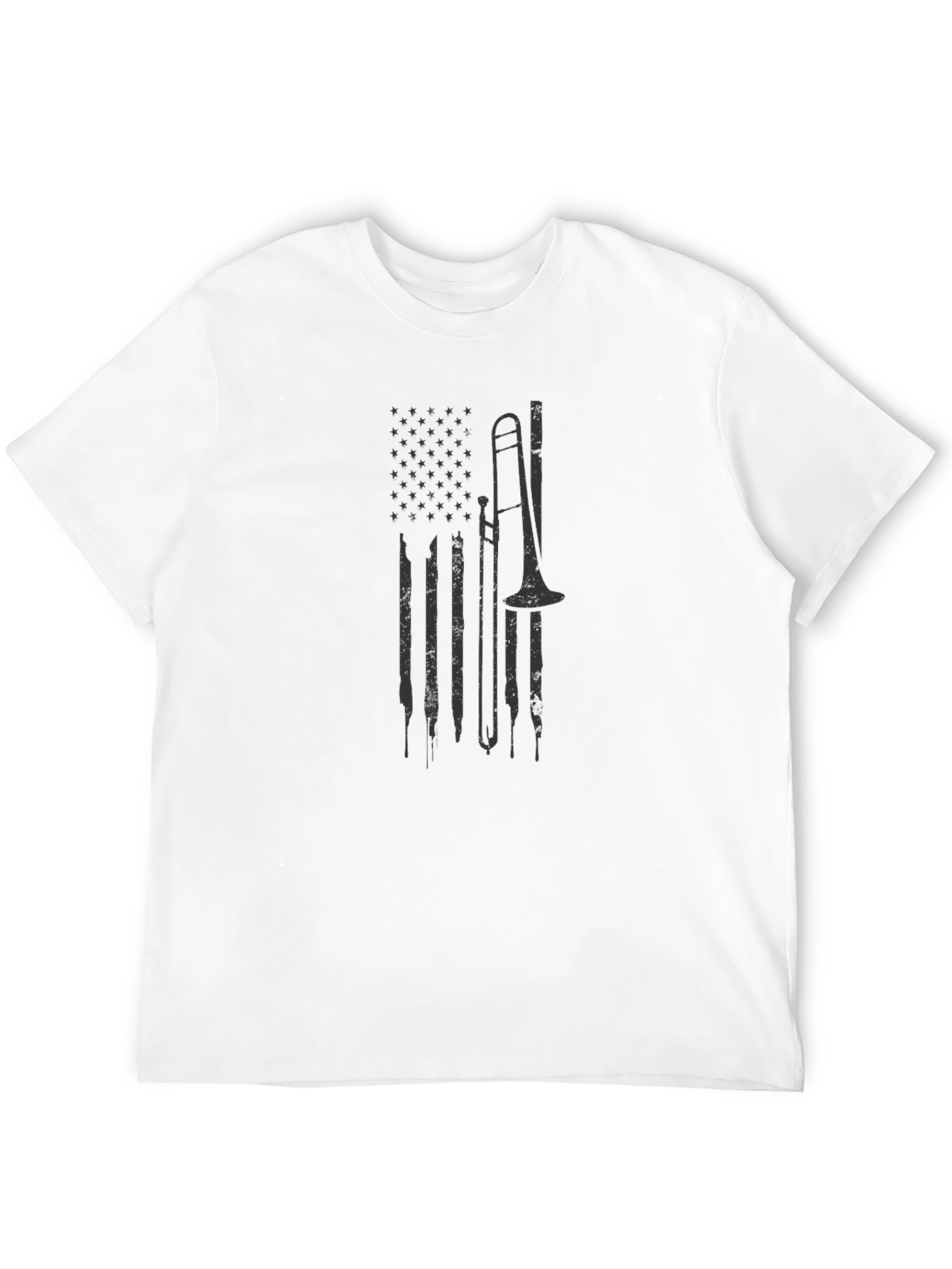 Trombone Flag Graphic Tee - Black