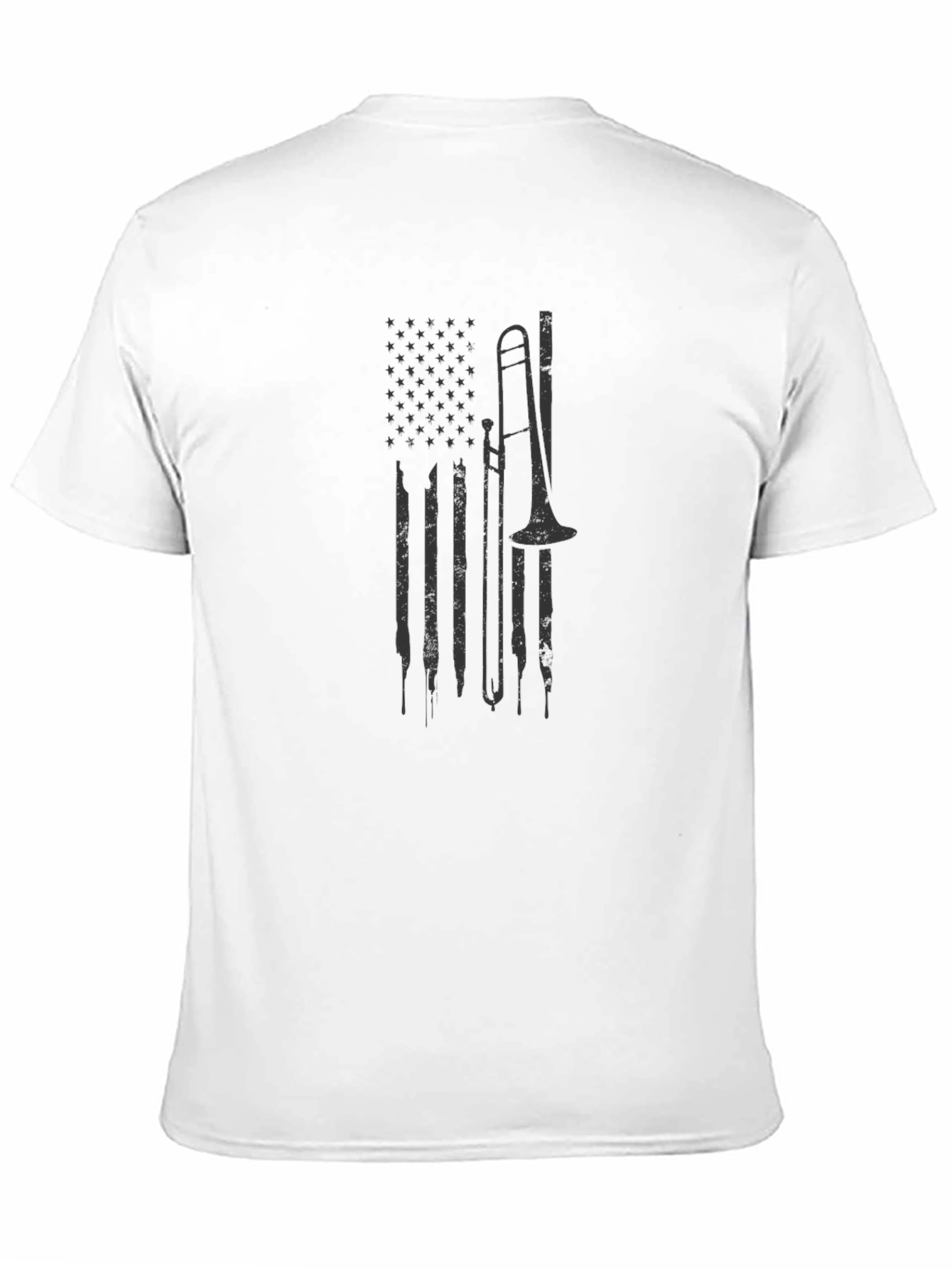Trombone Flag Graphic Tee - Black