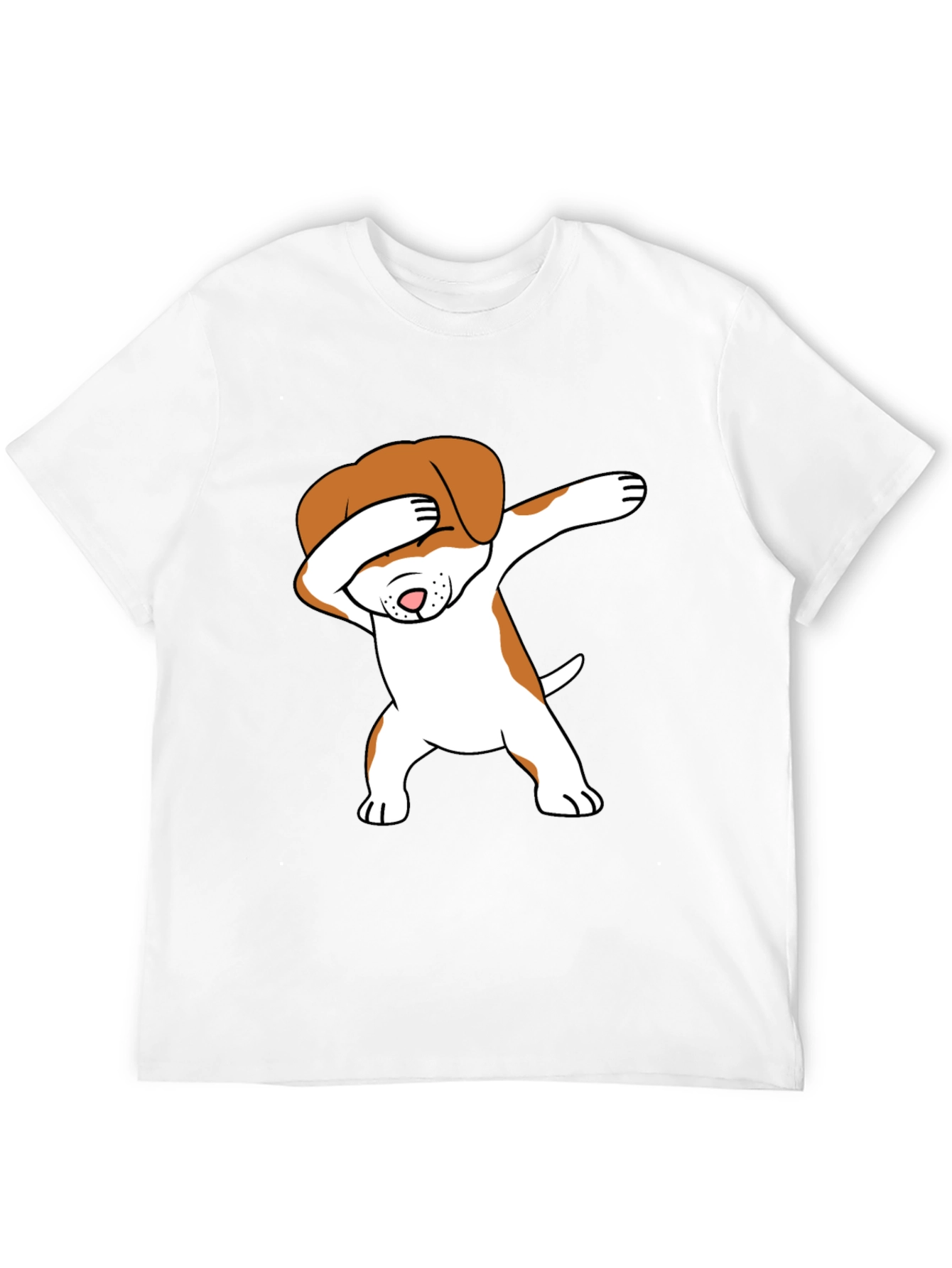 Dabbing Dog Graphic Tee - Trendy T-Shirt