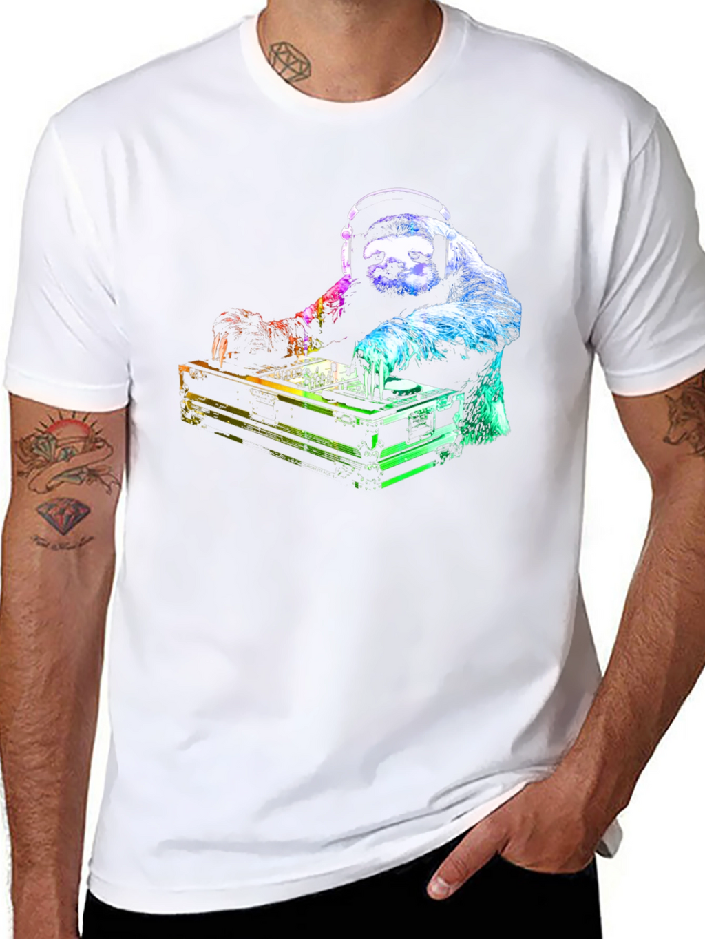 DJ Sloth Graphic Tee - Black