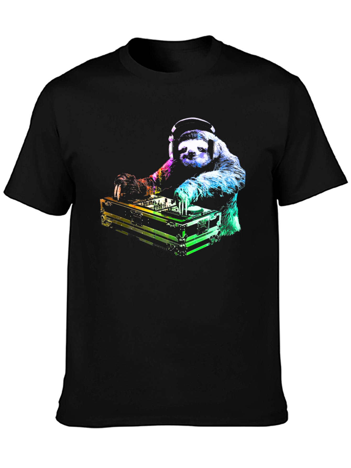 DJ Sloth Graphic Tee - Black