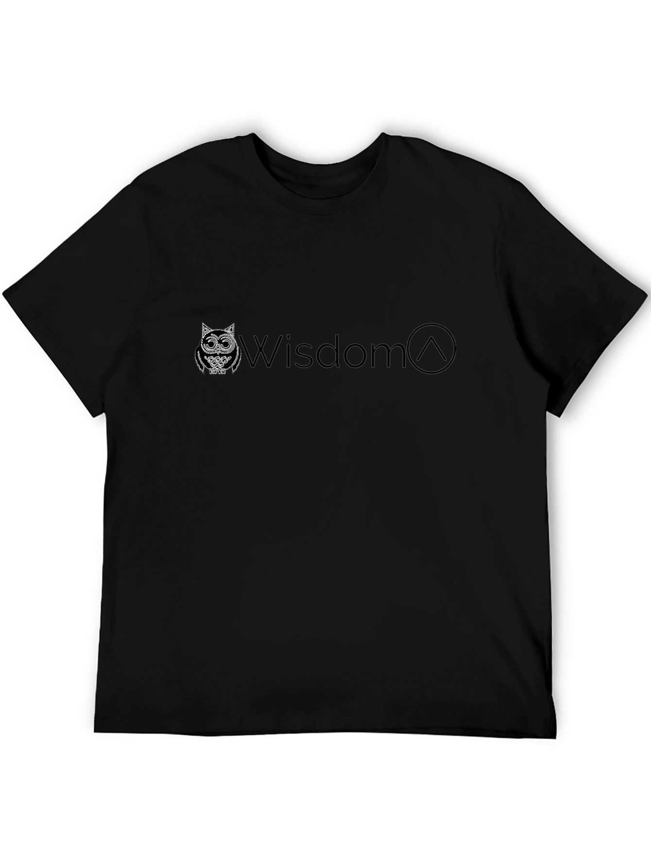 Wisdom Owl Graphic Tee - Soft Black T-Shirt