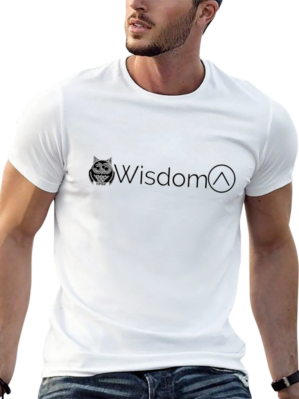 Wisdom Owl Graphic Tee - Soft Black T-Shirt