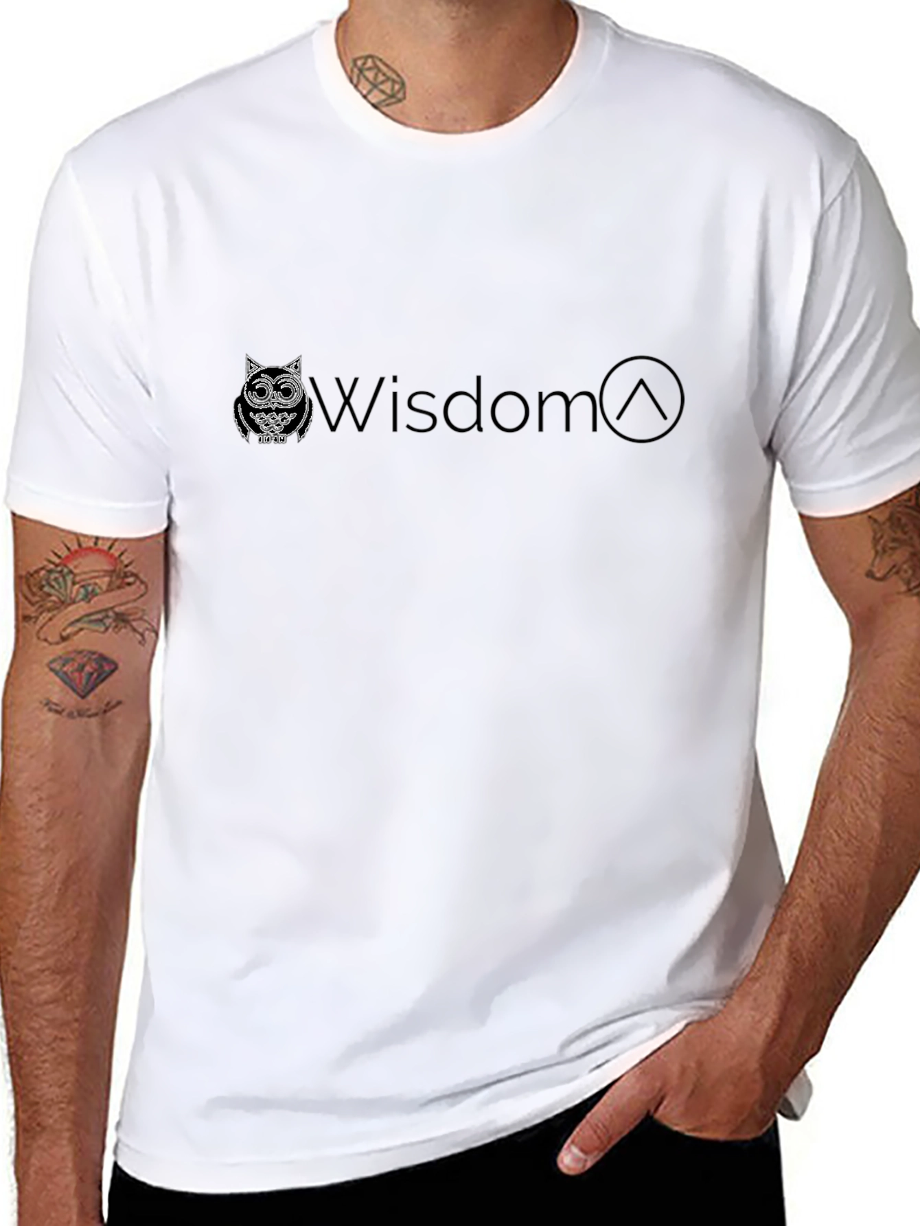 Wisdom Owl Graphic Tee - Soft Black T-Shirt
