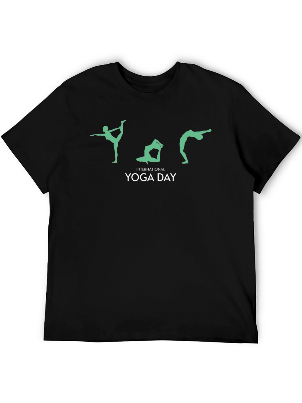 International Yoga Day Black T-Shirt