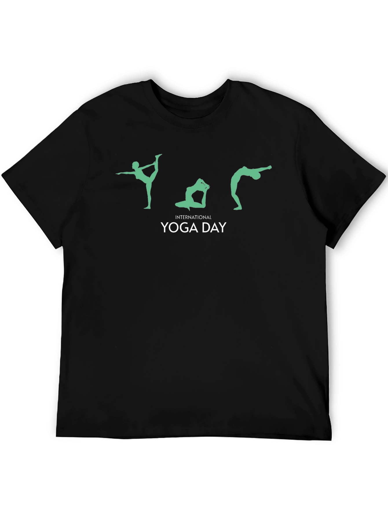 International Yoga Day Black T-Shirt
