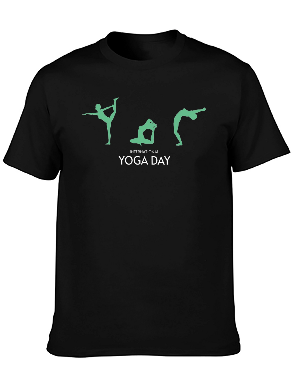 International Yoga Day Black T-Shirt